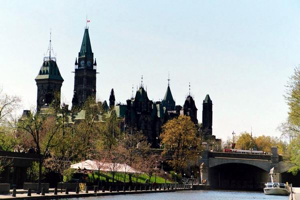 Parliament Buildings, as seen from the Canal